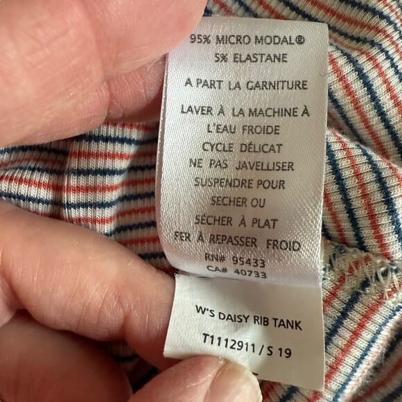 Toad & Co Womens Daisy Ribbed Striped Tank Top Multicolor S Granolagirl Casual - Picture 8 of 11